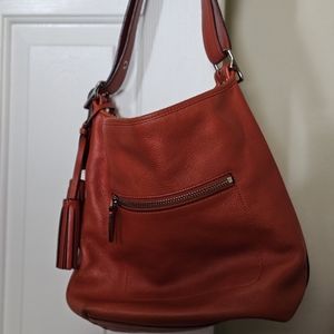 Coach Large Burnt Orange Slouch Hobo Tote Purse